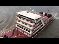 Motor Vessel MISSISSIPPI (Worlds Largest Towboat) Departing Cape Girardeau, MO - USA