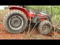 Trator massey ferguson turbo derrubando o mato com a lâmina/Veja as patinadas que ele deu