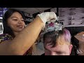 💈 Crazy Hair Coloring + Haircut Fade & Beard Trim by ‘Ericka’ | Quetzaltenango, Guatemala 🇬🇹 ASMR