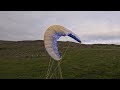 Nice evening paragliding flight at Nant G, Lleyn Peninsula, N Wales 310624