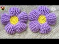 Easy Crochet flower keychain | Crochet Tunisian flower 🌼Ep1. Flower #crochetkeychain #crochet