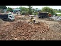 Full Video!! Filling Up The Land huge, Bulldozer KOMATSU D31P Pushing garbage Into flood lake