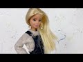 DIY Barbie Doll Outfit! Overall Dress & Cropped Sweater! How To Make Trendy Realistic Barbie Clothes