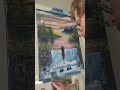 Touching up a Waterfall painting #oilartist  #artist #art #fyp #painter #waterfall  #fyptiktok