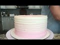 How To Create An Ombre Affect On Buttercream Cake