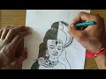 How To Draw Shiv Parvati Half Face | Shiv Parvati Drawing | Ardhnareswar Drawing | Mahadev Drawing