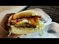 Egg roast pork Burger - Thai street food