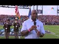 DeMarcus Ware sings National Anthem before Hall of Fame Game