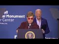 Elton John speaks at opening of Stonewall National Monument Visitor Center in NYC | NBC New York