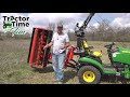 NEVER BEFORE SEEN!!  Offset Flail on Sub Compact Tractor