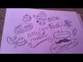 Cute coffee doodles | very easy