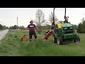 Mowing Overgrown Ditch Banks! Turbo Subcompact Tractor + Sickle Bar Mower!