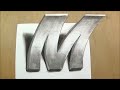 How To Draw A 3d Letter M - Awesome Trick Art