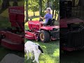 Vicki, aka gravely granny, on her new mower!