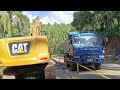 CATERPILLAR EXCAVATOR WORKING IN ROAD WIDENING @agtmjmaritestv9919