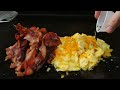 How to Make Scrambled Eggs and Bacon on a Griddle - Easy Beginner Griddle Breakfast