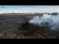 Above The Boiling Volcano! 4K Flight Above The Icelandic Volcano. Iceland Eruption. April 7, 2024