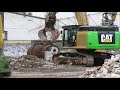 Bagger Volvo EC 750 E HR und CAT 374F kommen zum Abriss der Muskator-Werke