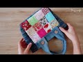✅ 2 ideas to make beautiful items from old jeans combining scrap fabric