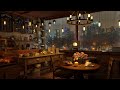 A Rainy Day in 4K Cozy Coffee Shop ❄ Background Instrumental to Relax, Study, Work