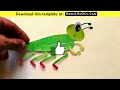 Cute Paper Grasshopper CRAFT for KIDS (Free Template)