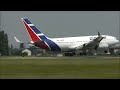 CU444 - Cubana Ilyushin IL-96 arriving at Paris Orly. Rare plane, (HD)