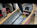 Pulling measurements for canoe air bag sizing and deck design