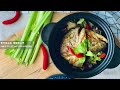 Sizzling Fish Head Casserole- Chinese Style Whole Salmon Fish Head Recipe, Deep Fry 啫啫鱼头煲, 香炸鱼头版
