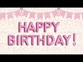 Happy Birthday Background | Happy Birthday Screensaver | Pink Birthday Decor Tv Art Banner