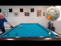 Billiards 8-ball challenge: Where to shoot the 9 for shape on the 8 ball?