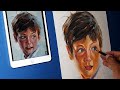 Golden techniques for portrait painting with soft pastels / Painting a boy's face