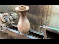 Turning Coconut Palm Logs into Art Exceptional Woodworking Skills in Action