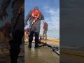 Deckhand tying off barges north bound