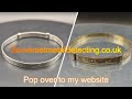 Cleaning A Child's Silver Christening Bangle With Town Talk Polishing Solution -Metal Detecting Find