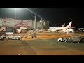 [4K]ディズニーランド花火付き。JALB737-800夜の羽田空港34Lに着陸