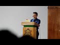 this guy attended 3years of college just to give this FAREWELL SPEECH