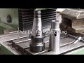 turning the taper of a mt5 to sk40 adapter an a mill