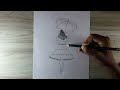 How to drow a umbrella with smile Drawing-how to draw easy