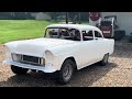 1955 Chevy traded for 63 Nova- DIY paint job complete- driving down the road first time in years.