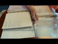 Organizing with Sheet Protectors! (No talking only) Extreme paper & plastic crinkles~ASMR
