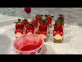 🍓 STRAWBERRY CHEESECAKE DESSERT SHOOTERS 🤤 | EASY | HOW TO