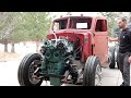 Detroit Diesel 4-53T - first start! (1949 Diamond T 306 truck)