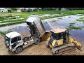 Ep.3 | NEW UPDATE!! Project Size 50X90 Landfilling Use Dozer DR51PX KOMATSU And Dump Trucks 5Ton.