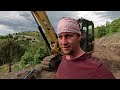 EXCAVATING our mountainside! TERRACING for high production GARDEN beds