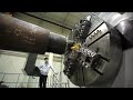 The world's largest lathe in operation