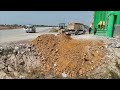 Full Video: Incredible Land Filling Process By Dozer Push Soil & Dump Truck Unloaded