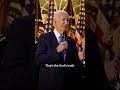 President Biden address his staff in the Rose Garden following his Oval Office remarks.