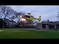 PH-MAA Helicopter Ambulance Takeoff - Delft Park - December 21, 2022
