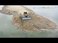 Difficult dongfeng dump truck unloading big rocks Hard to get out ឡានប៊ែនចាក់ថ្មធំៗពិបាកចេញ