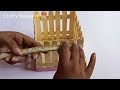 diy popsicle stick craft | easy basket craft | how to make basket from ice cream sticks 🎨✂️